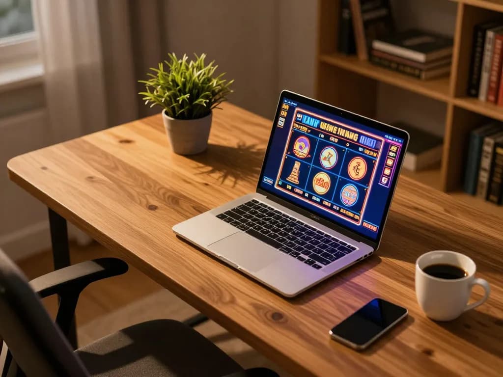 Engaging online slot gaming experience with Maine Coast Hemp-themed designs illuminating the screen.