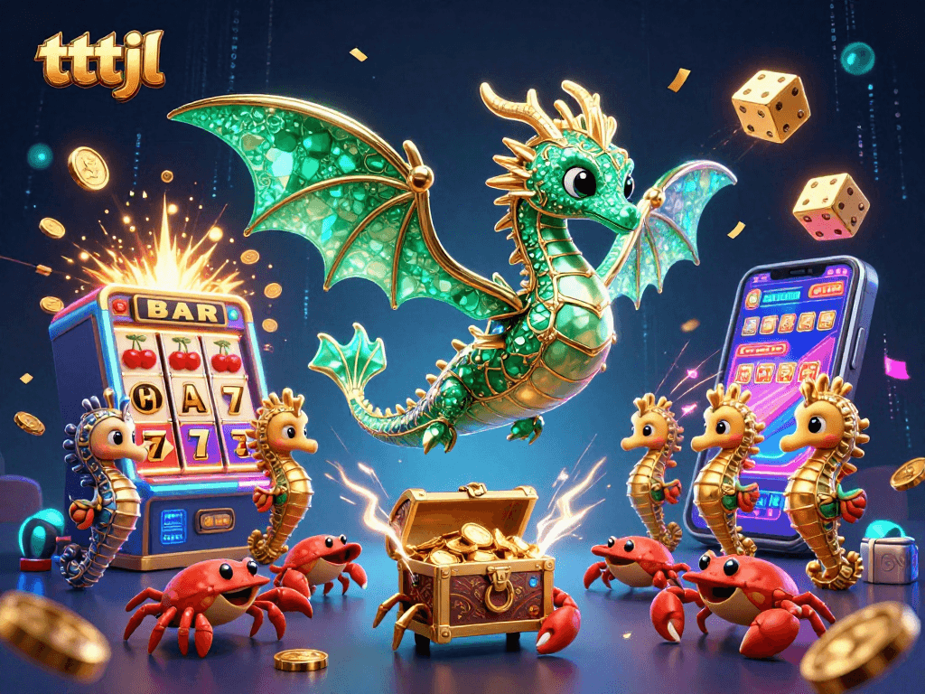 Spin the reels with tttjl's captivating casino experience featuring stunning 3D characters and elements.