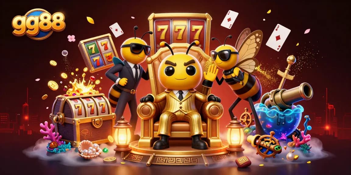 Spin the reels at gg88 with a vibrant casino scene featuring a mob boss and dazzling treasures.