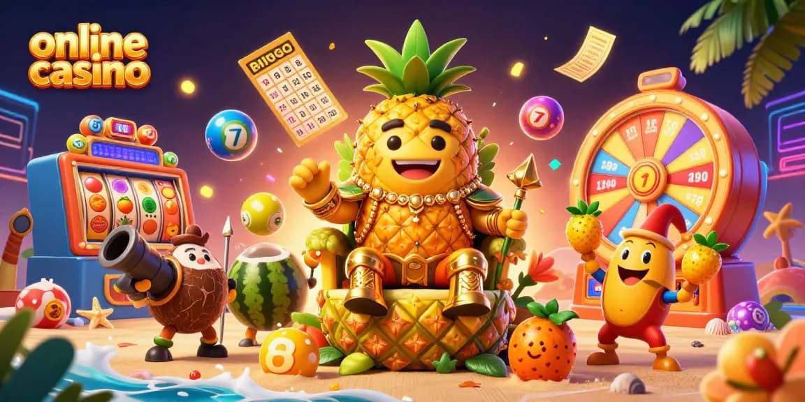 Engage in an exciting online casino experience with vibrant characters and dynamic game elements.