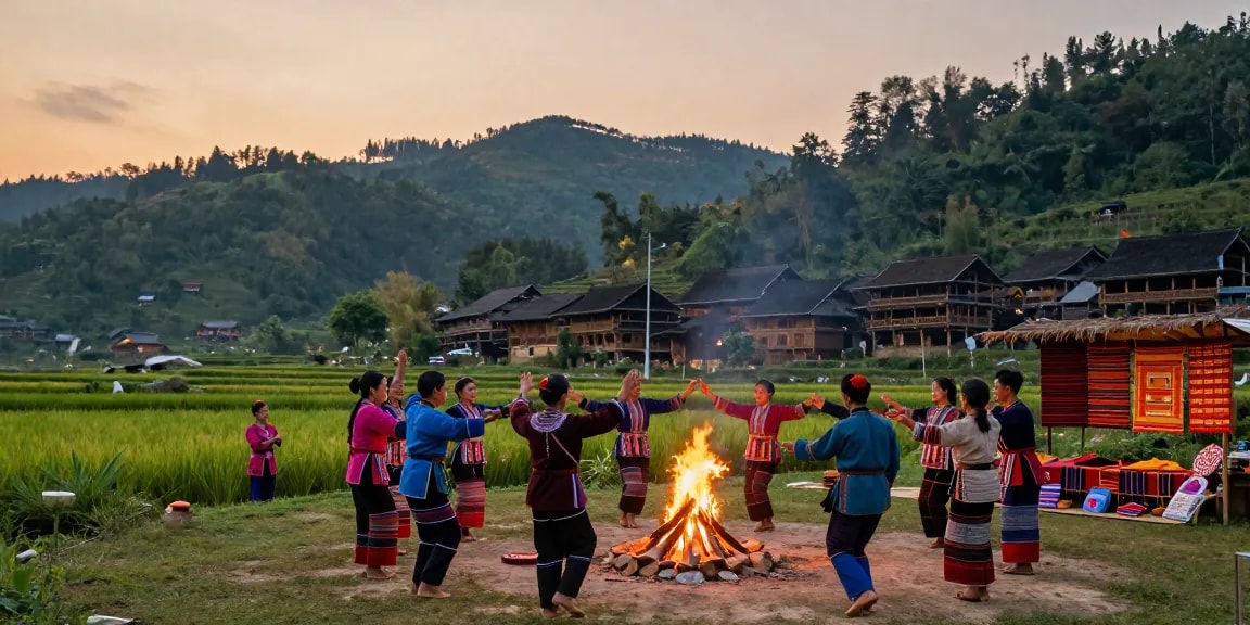 Local community festivities in Baadale Village highlighting rokok88 link alternatif cultural heritage and cooperation.