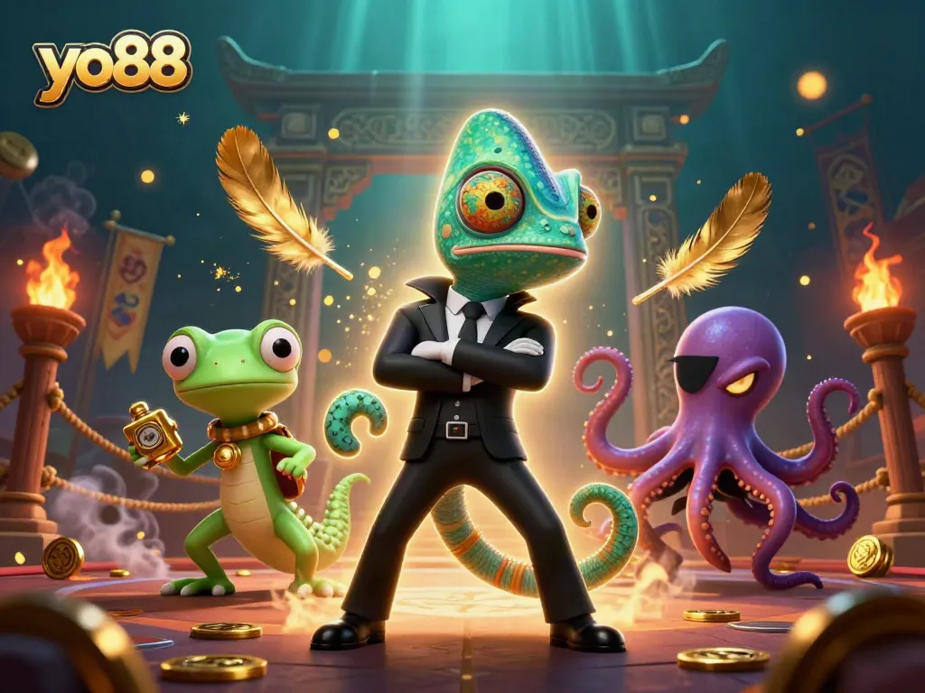 Join the action with yo88 as the Bond-style chameleon engages in thrilling casino games.