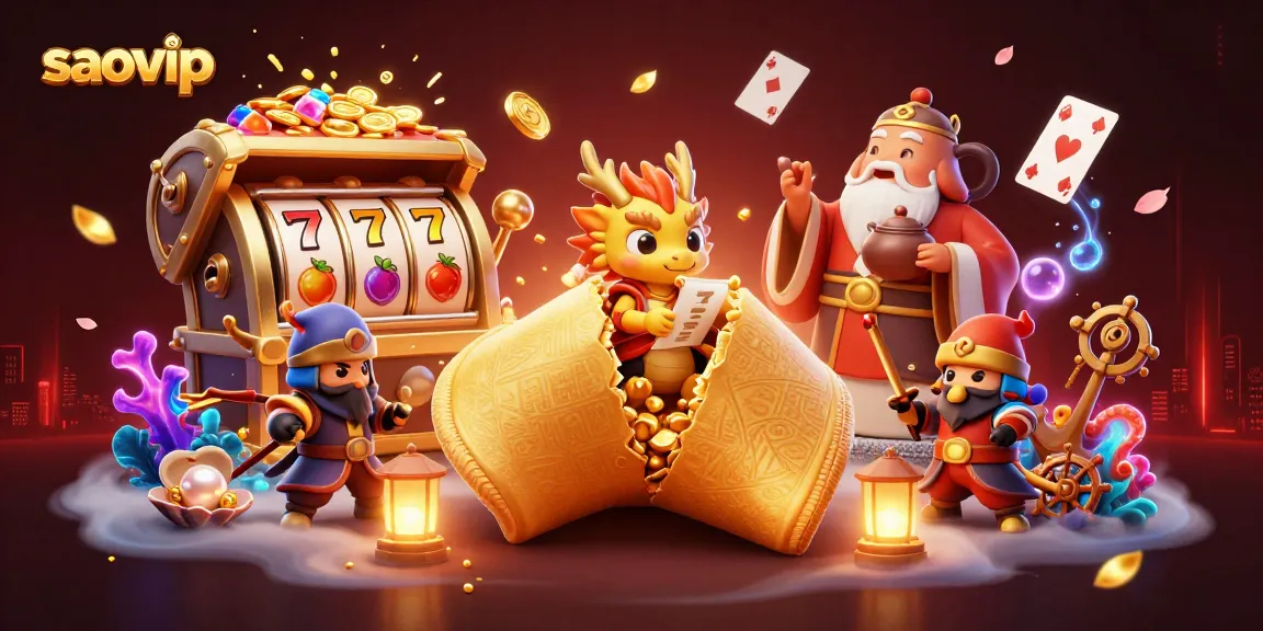 saovip players spin slots surrounded by dragon and fortune elements, creating excitement and winning chances