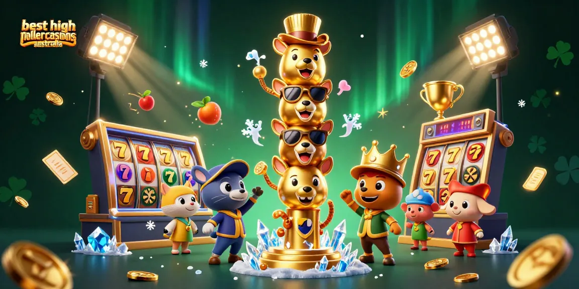 Experience thrilling gameplay at the best high roller casinos Australia with vibrant slot reels and dynamic action.