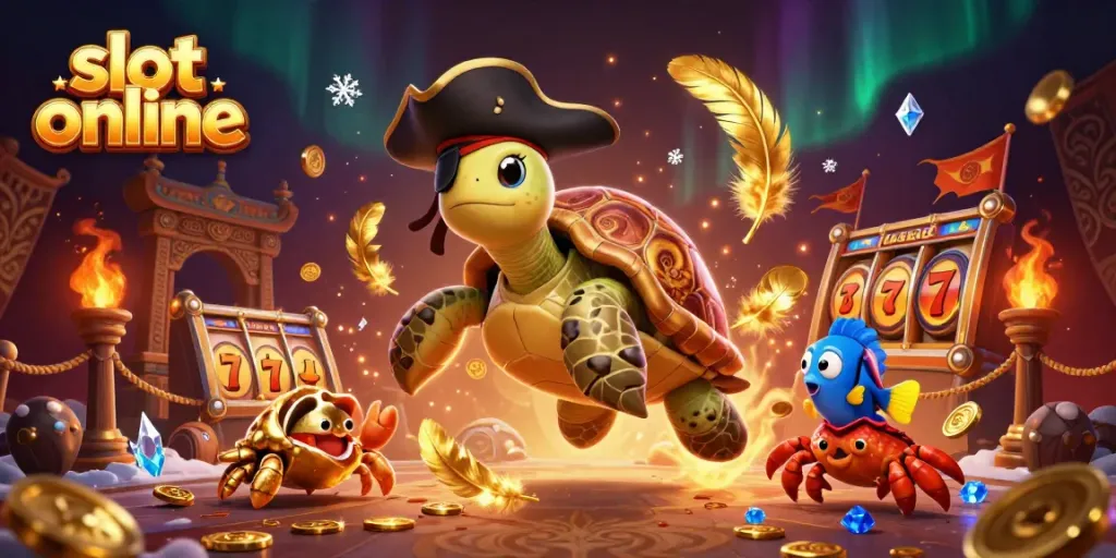 Experience thrilling gameplay with slot online visuals featuring exciting characters amidst rich treasure.