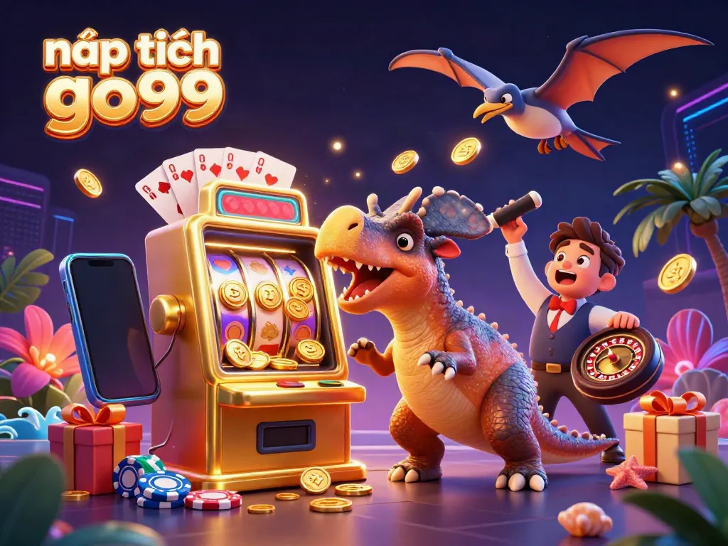 Experience nạp tiền go99 dynamics with pachycephalosaurus jackpot action, golden coins and vibrant game elements.
