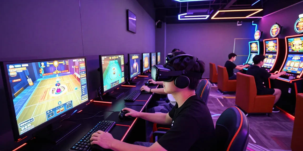 Immersive gaming scene featuring players enjoying various games on yo88 platform in dynamic, colorful environment.