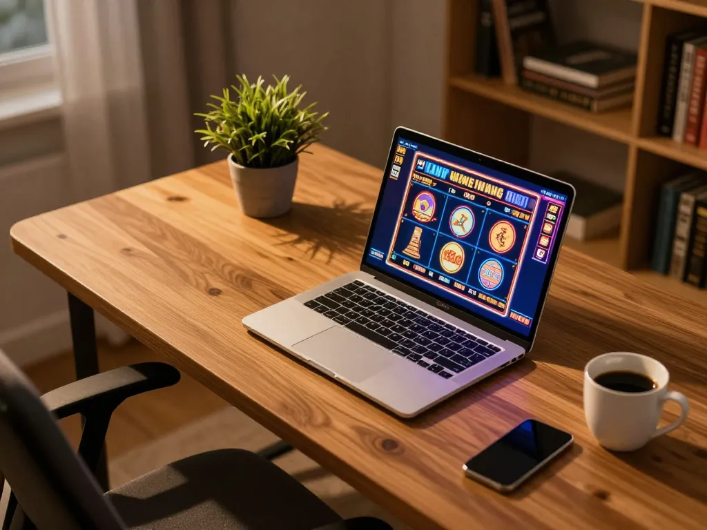 Engaging online slot gaming experience with Maine Coast Hemp-themed designs illuminating the screen.