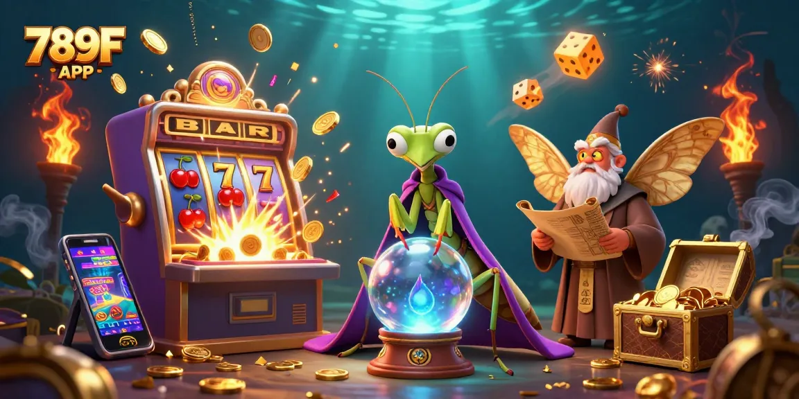 Engage in thrilling games with 789F APP in a vibrant casino landscape filled with treasures.