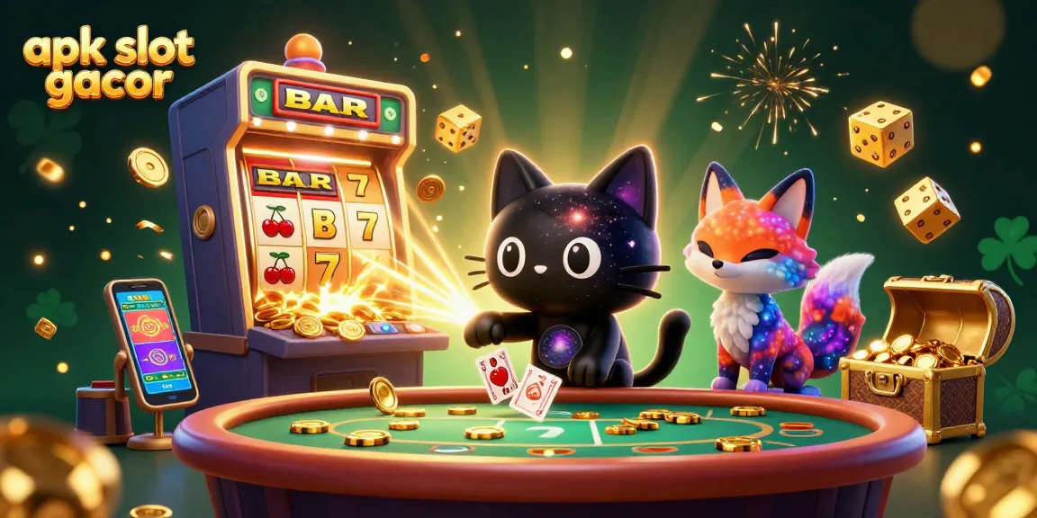 Experience exciting gameplay with apk slot gacor while surrounded by a vibrant cosmic casino.