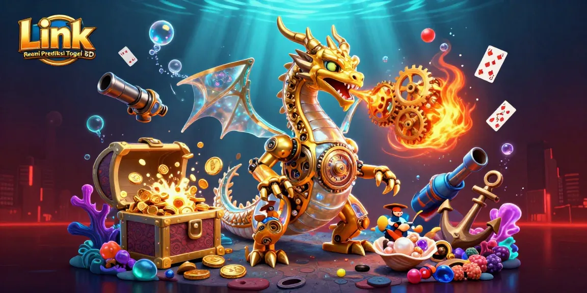 Bet and win with Link Resmi Prediksi Togel 5D featuring vibrant 3D fantasy elements and a captivating golden dragon