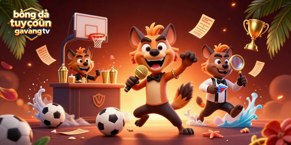 bóng đá trực tuyến gavangtv showcases lively betting hyenas in a dynamic casino scene full of sports elements.