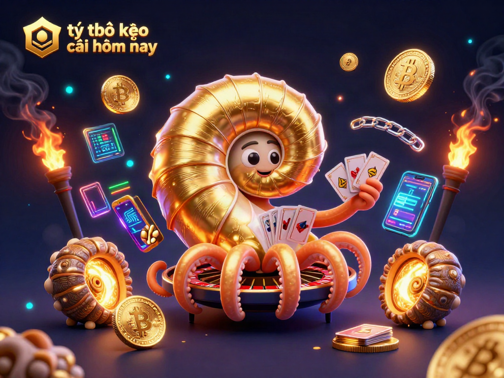 Tỷ lệ kèo nhà cái hôm nay showcased with vibrant 3D casino elements and characters in action