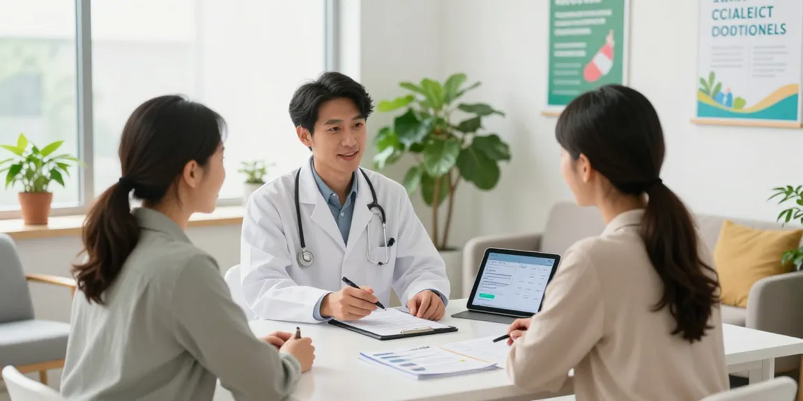 In a modern healthcare clinic, a knowledgeable professional discusses semaglutide for sale Canada with a patient, creating an inviting atmosphere.