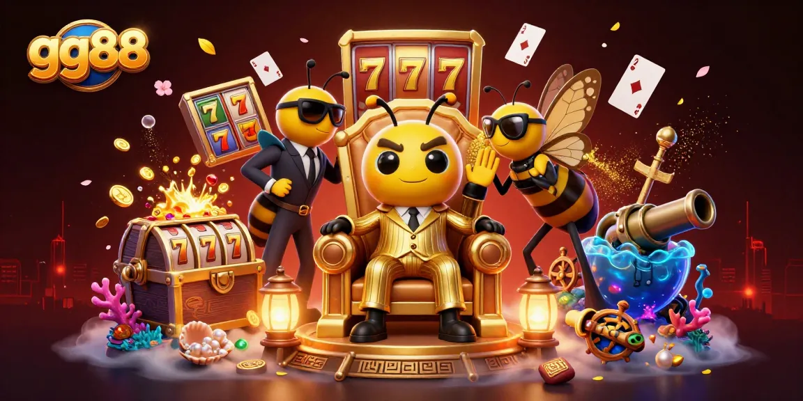 Spin the reels at gg88 with a vibrant casino scene featuring a mob boss and dazzling treasures.