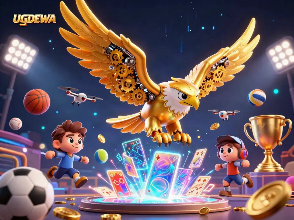 Engage in dynamic betting experiences with UGDEWA's immersive casino illustration, showcasing excitement and strategy.