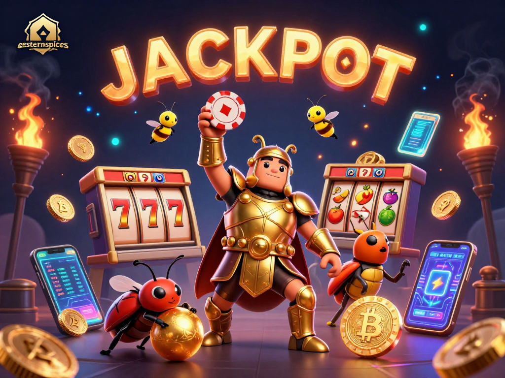 Spin the reels for jackpot excitement at easternspices with vibrant gambling visuals.