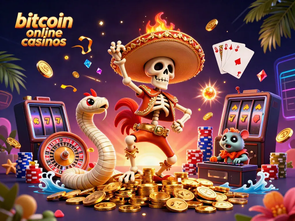 Experience the thrills of bitcoin online casinos with vibrant character action and dynamic casino elements.