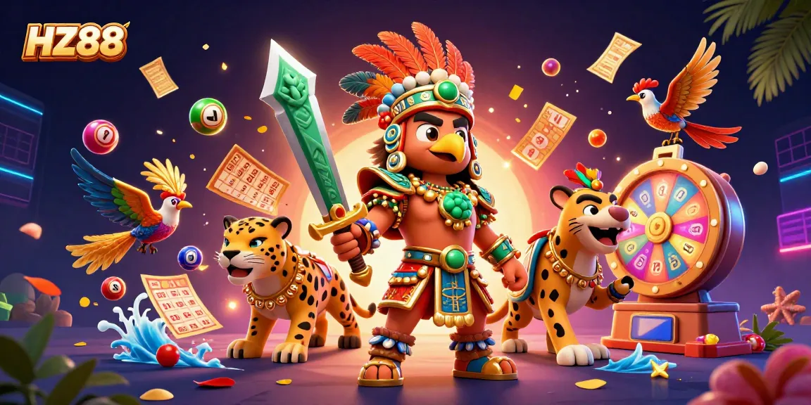 Play exciting lottery games with HZ88 featuring colorful bouncing balls and dynamic prizes!