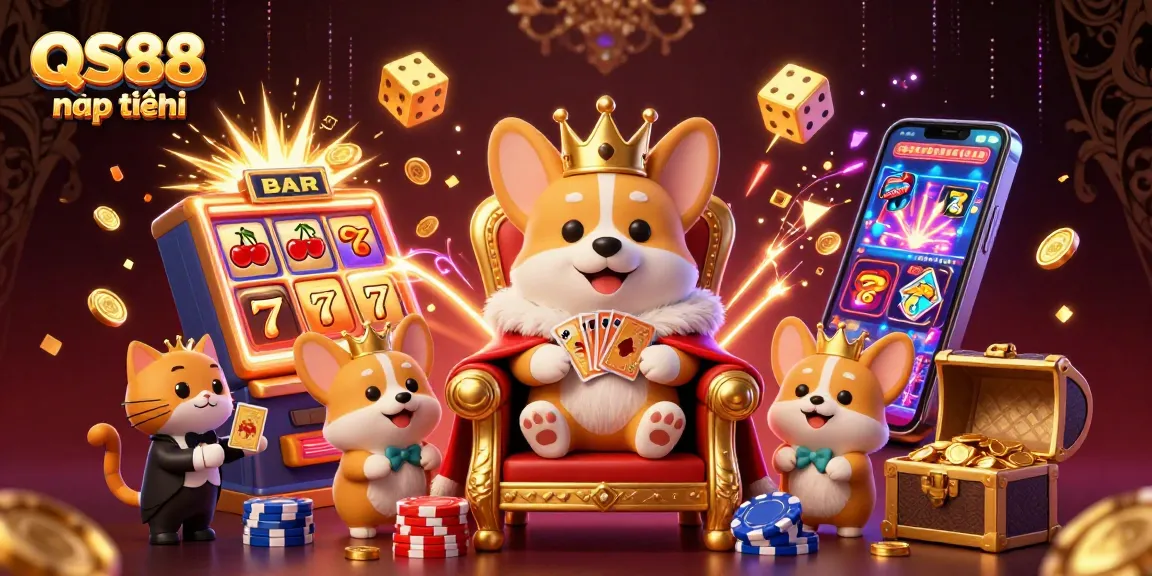 Experience competitive play at QS88 nạp tiền with vibrant casino elements and engaging characters.