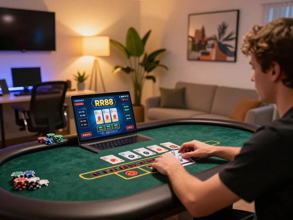 Experience the thrill of live casino gaming at RR88 with an immersive online setup