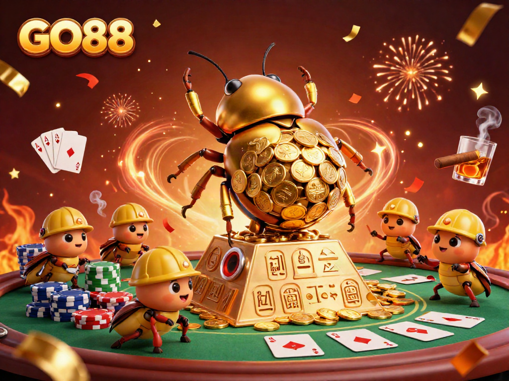 Spin to win at GO88 with a vibrant casino scene highlighting engaging gaming action.