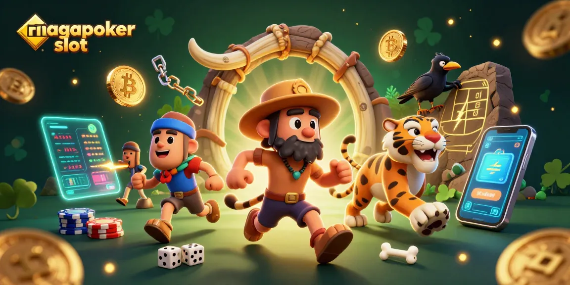 Experience thrilling gameplay with nagapoker slot characters in a vibrant 3D casino scene.