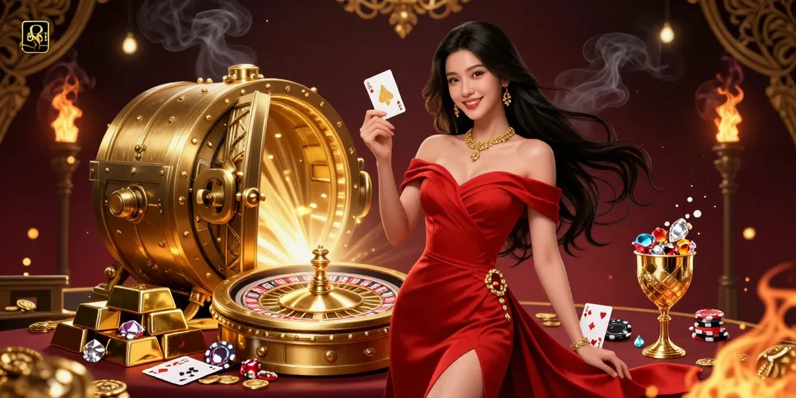 Experience the excitement of 888i with a stunning illustration featuring glamorous casino elements and winning moments.