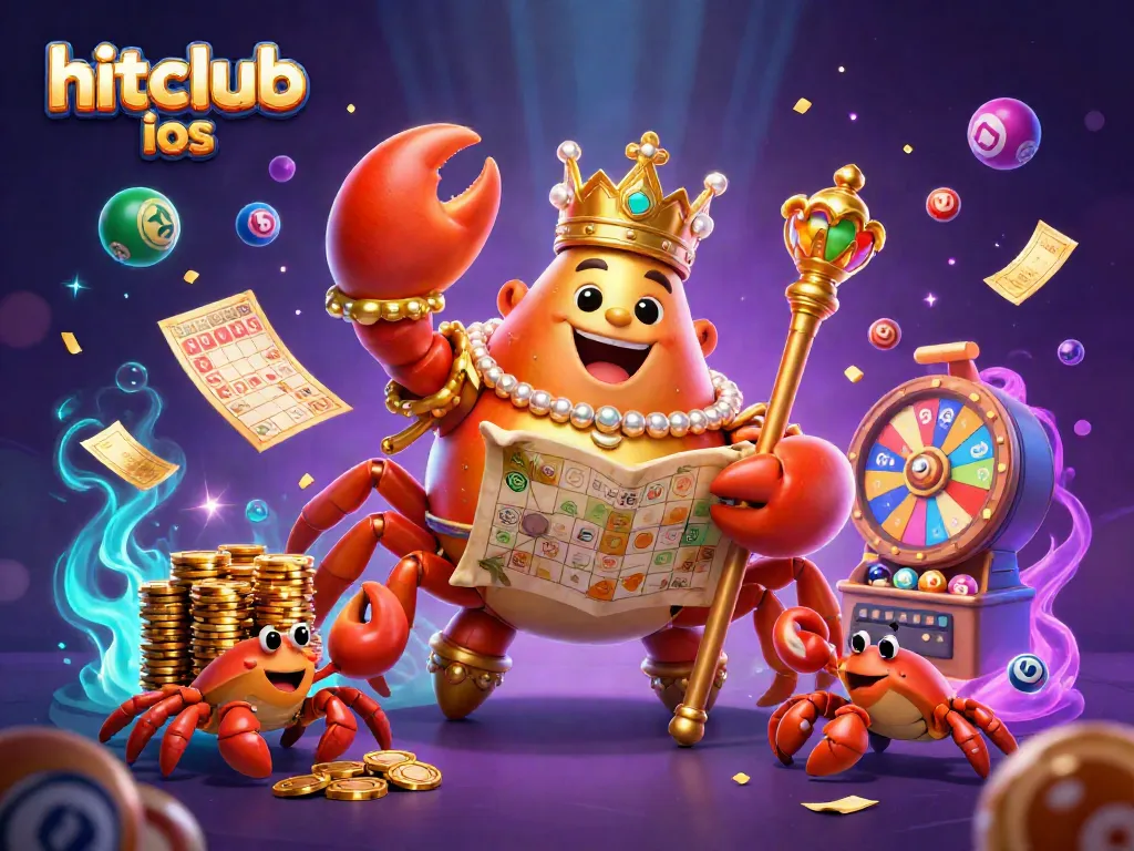 Experience the excitement with hitclub ios as golden crab emperor enjoys captivating lottery games and vibrant prizes.