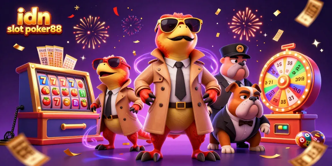 Experience excitement at idn slot poker88 with thrilling cartoon raptors entering a VIP lounge!