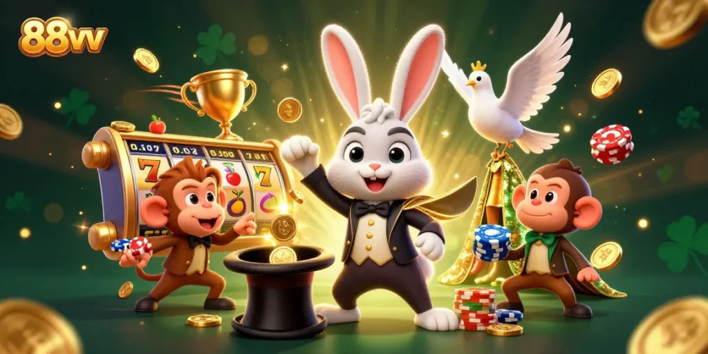 Play and win with 88vv's magical casino experience featuring luck and excitement.